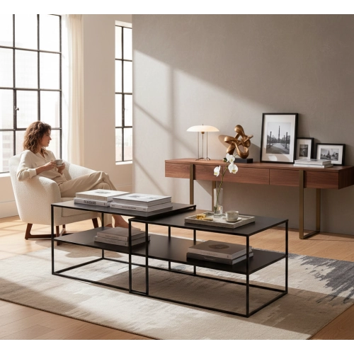 STOLIK KAWOWY CZARNY STK-154